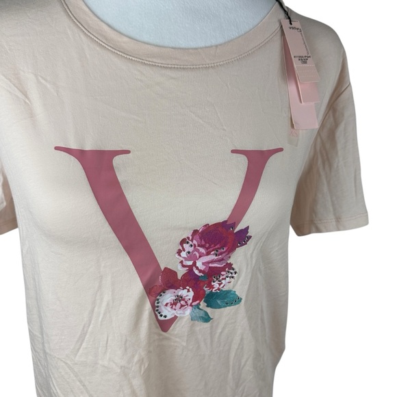 Women’s Y2K Brand New Victorias Secret Pink Center Logo Cute Shirt Size XS - Picture 3 of 8